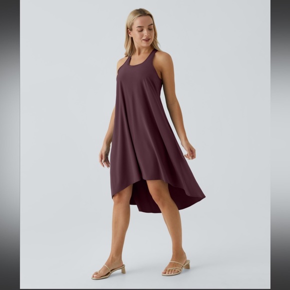 HALARA Breezeful Backless Racerback Pocket
High Low Flowy Midi Quick Dry Dress - Picture 4 of 11